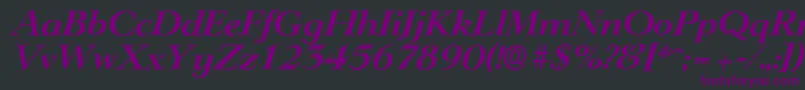 LingwoodserialBolditalic Font – Purple Fonts on Black Background