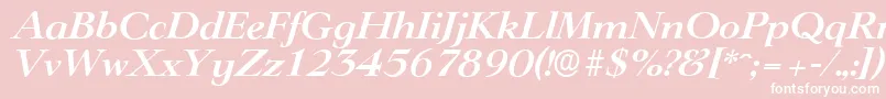 LingwoodserialBolditalic Font – White Fonts on Pink Background