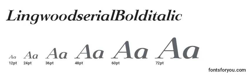 LingwoodserialBolditalic Font Sizes
