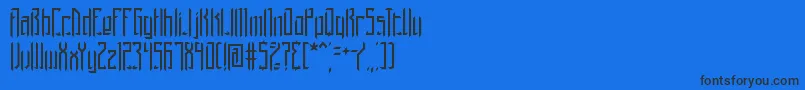 Brigadom Font – Black Fonts on Blue Background