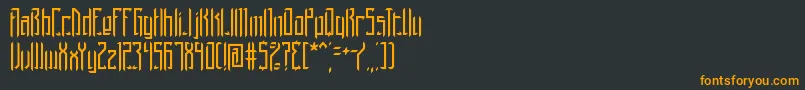 フォントBrigadom – 黒い背景にオレンジの文字