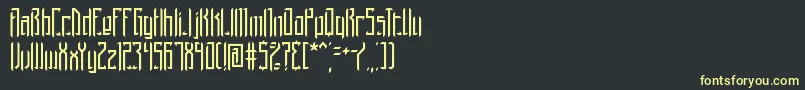 Brigadom Font – Yellow Fonts on Black Background