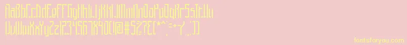 Brigadom Font – Yellow Fonts on Pink Background