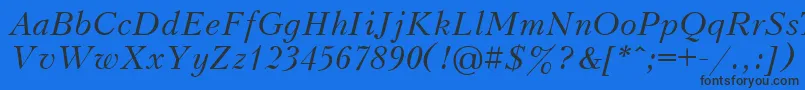 fuente UkrainianpeterburgItalic – Fuentes Negras Sobre Fondo Azul