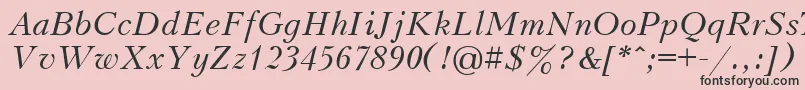 fuente UkrainianpeterburgItalic – Fuentes Negras Sobre Fondo Rosa