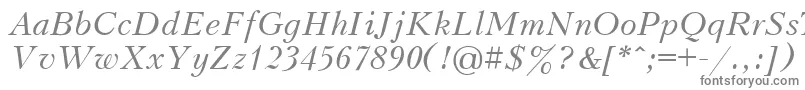 Czcionka UkrainianpeterburgItalic – szare czcionki