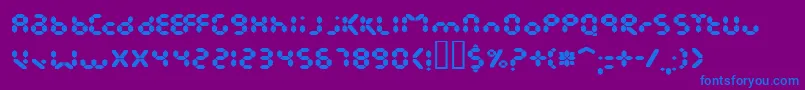 Endless Font – Blue Fonts on Purple Background