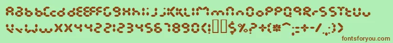 Endless-Schriftart – Braune Schriften auf grünem Hintergrund