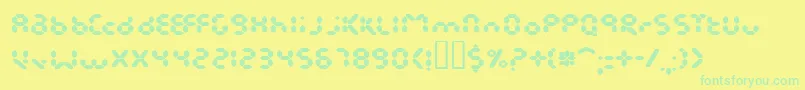 Endless-fontti – vihreät fontit keltaisella taustalla
