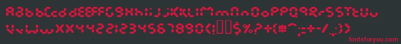 Endless Font – Red Fonts on Black Background