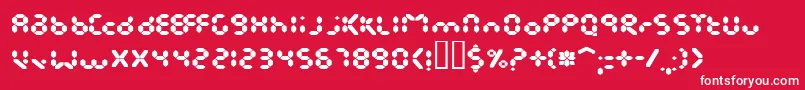 Endless Font – White Fonts on Red Background