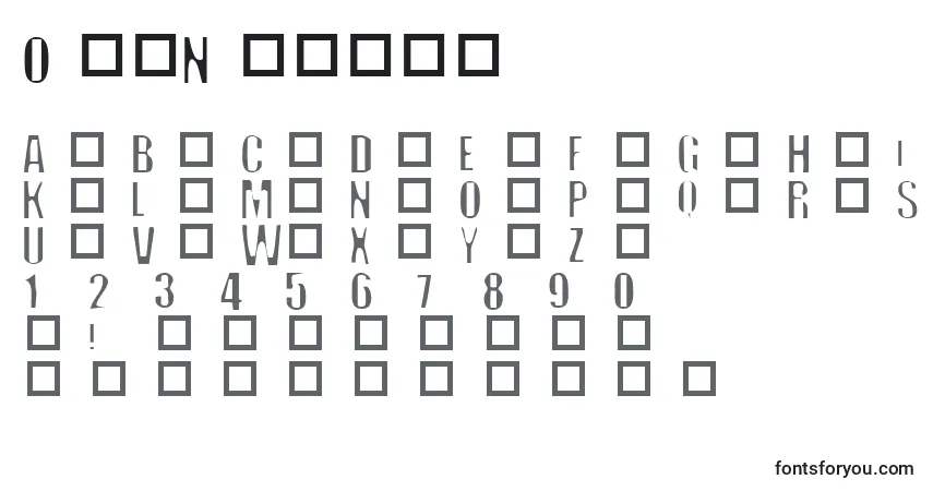 Schriftart OffNormal – Alphabet, Zahlen, spezielle Symbole