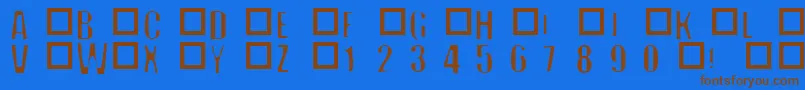 Czcionka OffNormal – brązowe czcionki na niebieskim tle