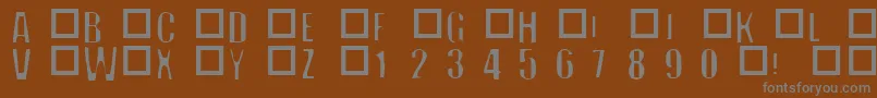 フォントOffNormal – 茶色の背景に灰色の文字