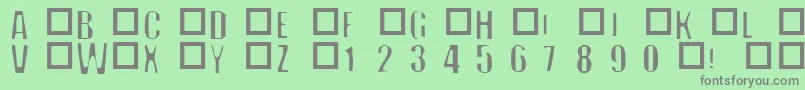 フォントOffNormal – 緑の背景に灰色の文字