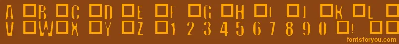 Шрифт OffNormal – оранжевые шрифты на коричневом фоне