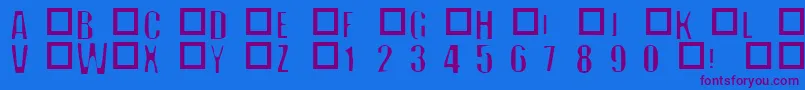 Шрифт OffNormal – фиолетовые шрифты на синем фоне