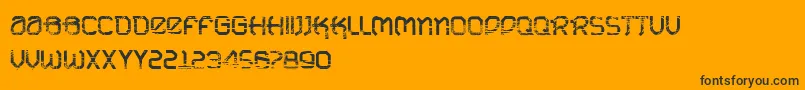 VtksUrbanTime Font – Black Fonts on Orange Background