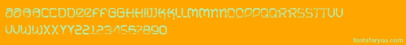 VtksUrbanTime Font – Green Fonts on Orange Background