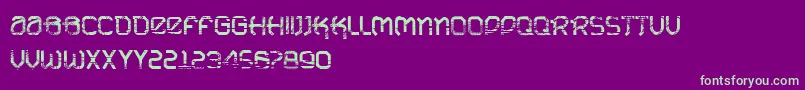 VtksUrbanTime Font – Green Fonts on Purple Background