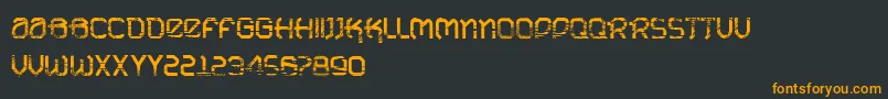 Fonte VtksUrbanTime – fontes laranjas em um fundo preto