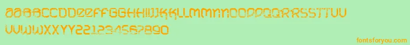 VtksUrbanTime Font – Orange Fonts on Green Background