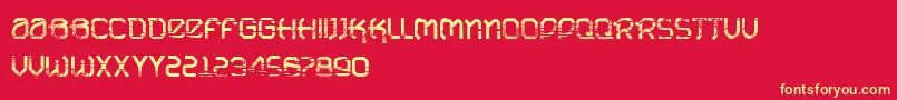 VtksUrbanTime Font – Yellow Fonts on Red Background