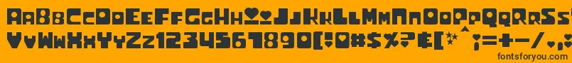 Utonium Font – Black Fonts on Orange Background