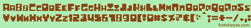 Utonium Font – Brown Fonts on Green Background