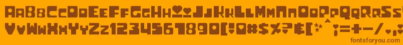 Utonium Font – Brown Fonts on Orange Background