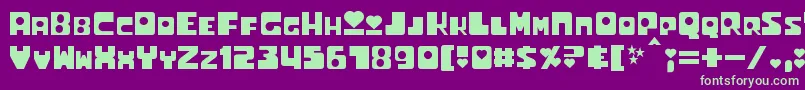 Utonium Font – Green Fonts on Purple Background