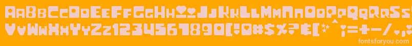 Utonium Font – Pink Fonts on Orange Background