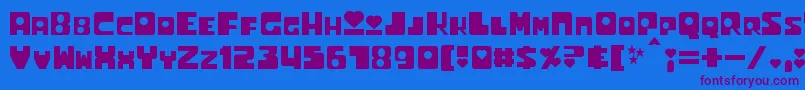 Utonium Font – Purple Fonts on Blue Background