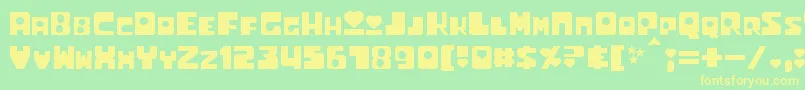 Подробнее о шрифте Utonium Шрифт Utonium – жёлтые шрифты на зелёном фоне