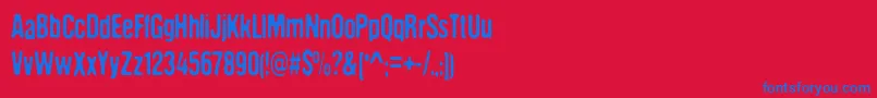 DccTheAlienAreComing Font – Blue Fonts on Red Background