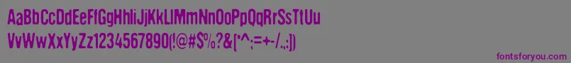 Шрифт DccTheAlienAreComing – фиолетовые шрифты на сером фоне