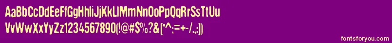 DccTheAlienAreComing Font – Yellow Fonts on Purple Background