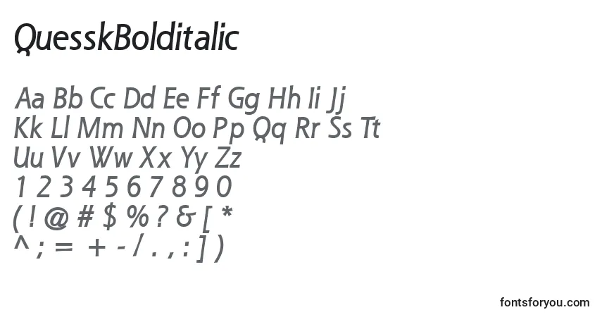 Police QuesskBolditalic - Alphabet, Chiffres, Caractères Spéciaux