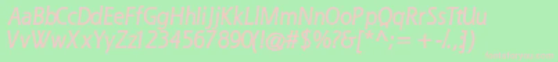 QuesskBolditalic Font – Pink Fonts on Green Background