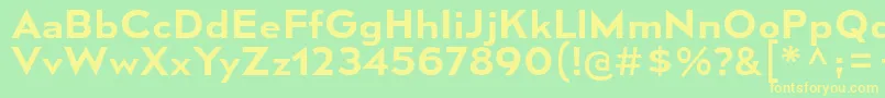 MesmerizeSeSb Font – Yellow Fonts on Green Background