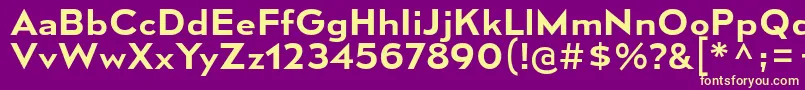 MesmerizeSeSb Font – Yellow Fonts on Purple Background