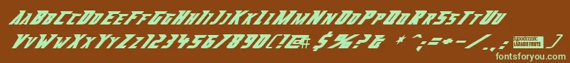 Abberanc Font – Green Fonts on Brown Background