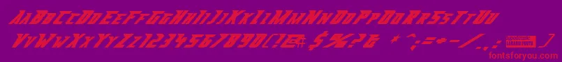 フォントAbberanc – 紫の背景に赤い文字