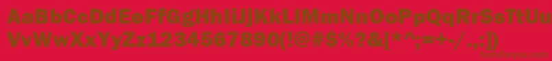 StGothicHvHeavy Font – Brown Fonts on Red Background