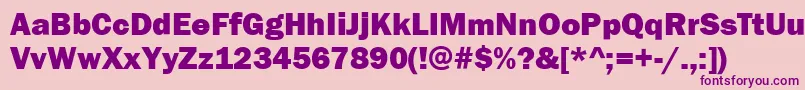 StGothicHvHeavy Font – Purple Fonts on Pink Background