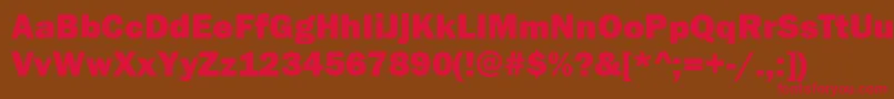 StGothicHvHeavy Font – Red Fonts on Brown Background
