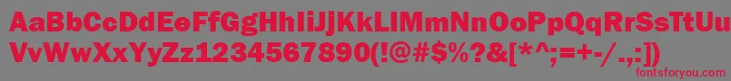 StGothicHvHeavy Font – Red Fonts on Gray Background