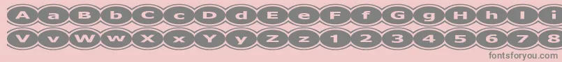 フォントD3Mochism – ピンクの背景に灰色の文字
