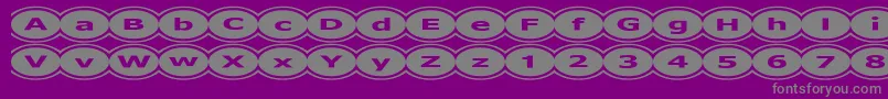 D3Mochism-Schriftart – Graue Schriften auf violettem Hintergrund