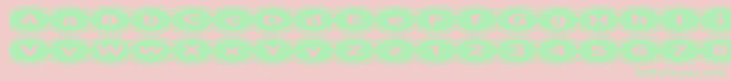 D3Mochism Font – Green Fonts on Pink Background